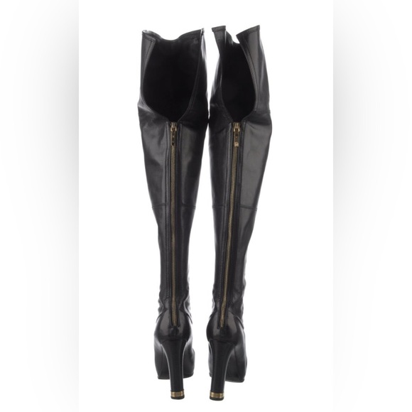 Louis Vuitton Over Knee Zip Up Leather Boot 37 Excellent Condition - Picture 4 of 4